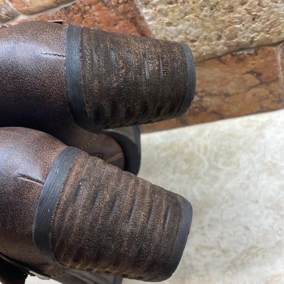 Earth Women’s Boots Shoes Montana Sandstone Zipper Heels Leather Brown Size 9 B - Picture 14 of 16